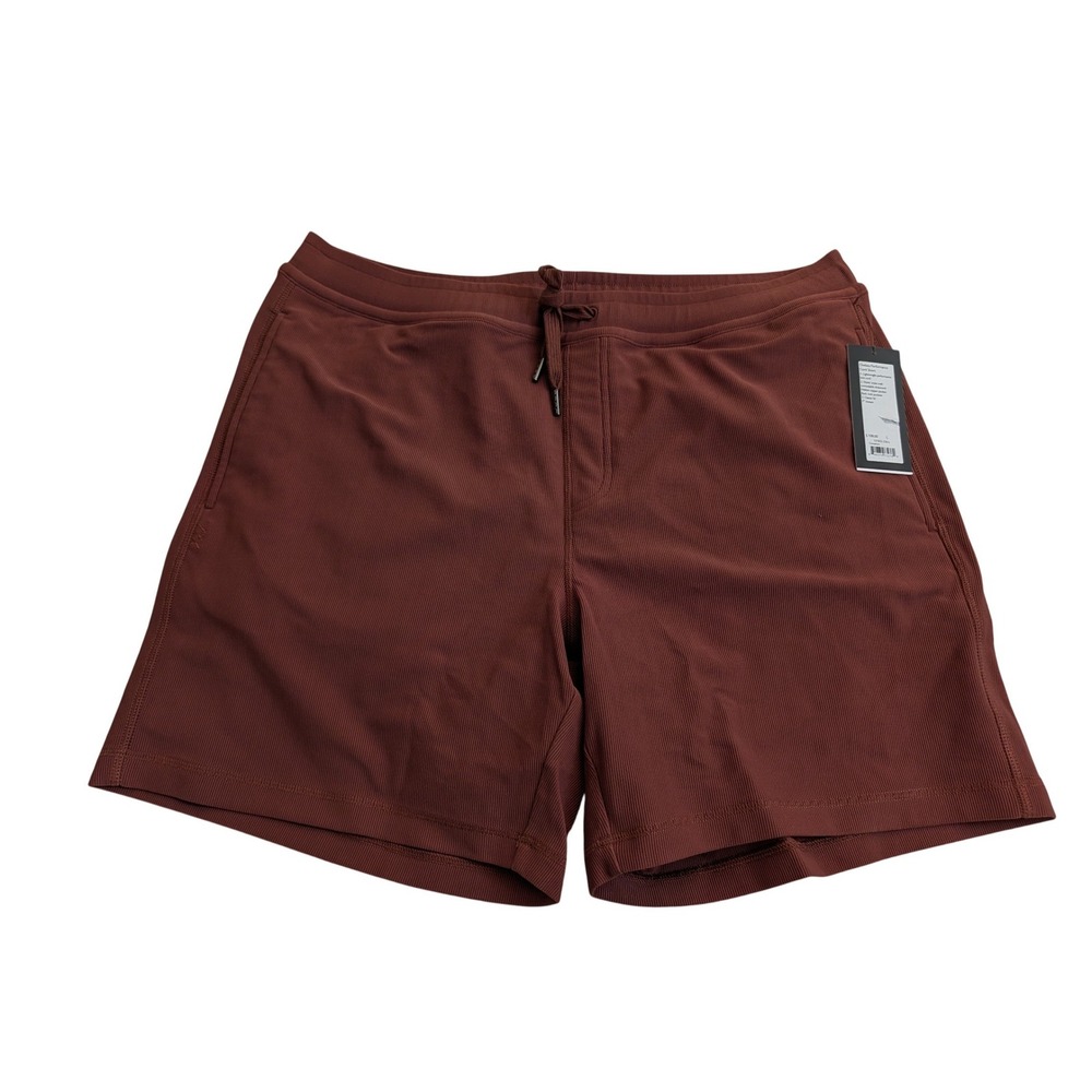 Rhone Chelsea Performance Cord Short Cinnamon Brown L Mens Large 7" New athletic - Picture 4 of 6
